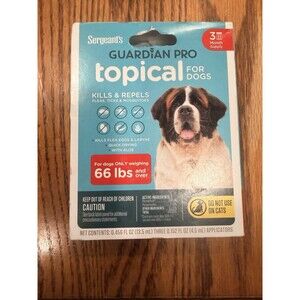 Sergeant's Guardian Pro Topical Flea Treatment Dogs 66 Lbs and Over 3 Treatments